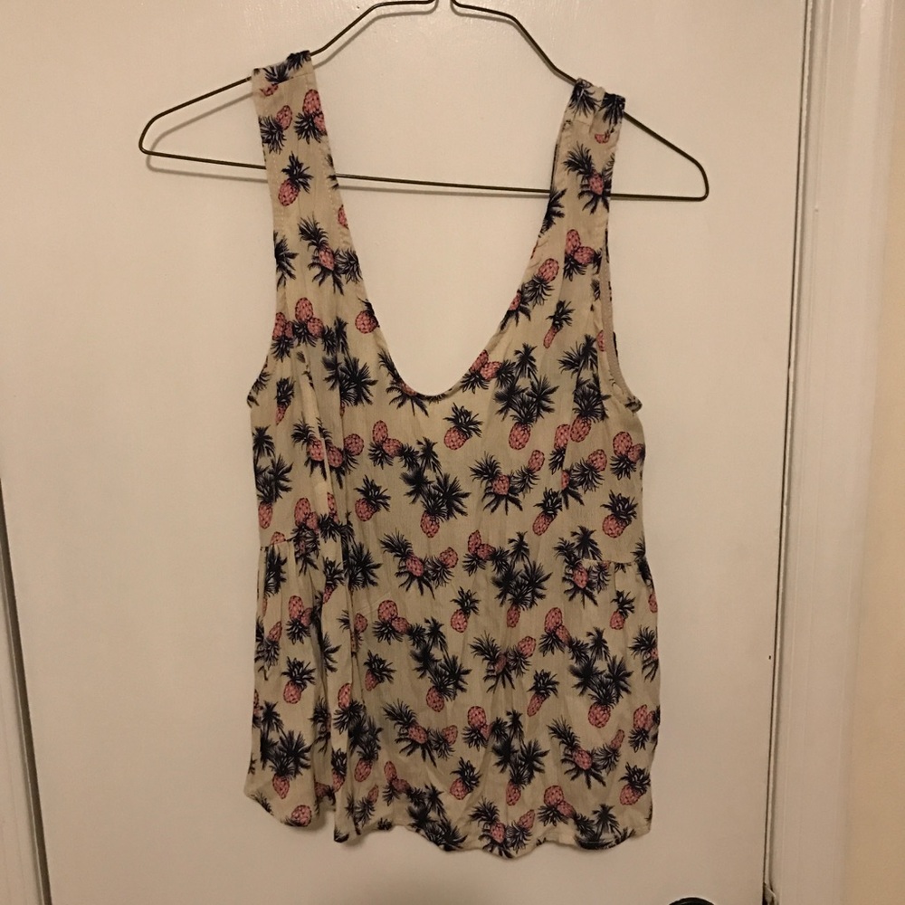 pineapple printed tank top